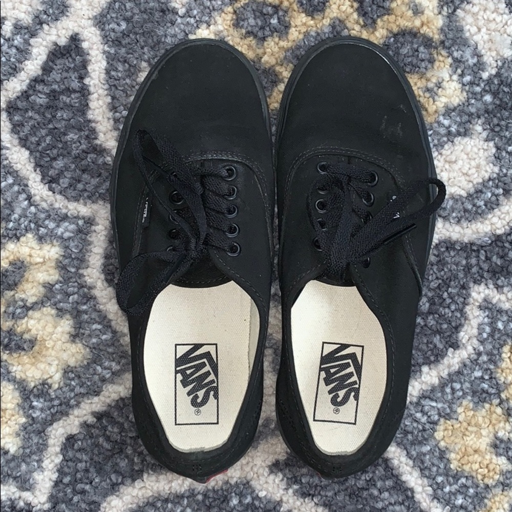 Authentic Black Canvas Vans